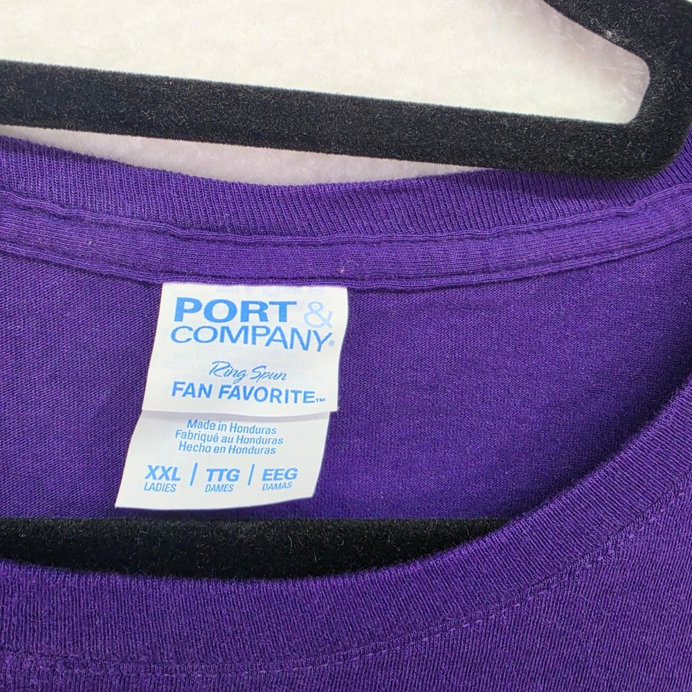 XXL‎ Port & Company Best Dog Mom Ever Purple Graphic T-Shirt Daisy Paw Prints - Picture 3 of 6